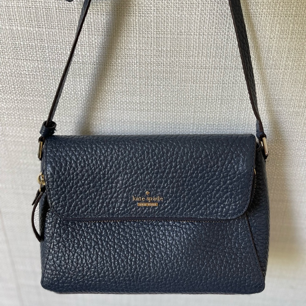 Kate Spade Crossbody Bag Blue Leather